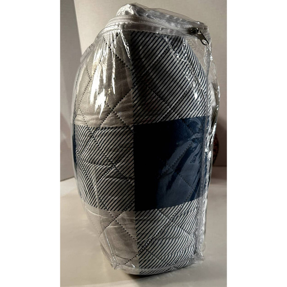 Longaberger Dusk Blue/White Reversible Sofa Furniture Protector 75"x110" - Picture 6 of 7